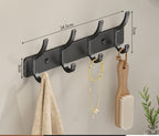 1pc Wall Mount Coat Rack - Thickened Clothe Hook. Bathroom Sticky Hook & Towel Clothe Wall Hanger. Iron Crafts For Wall Hanging.