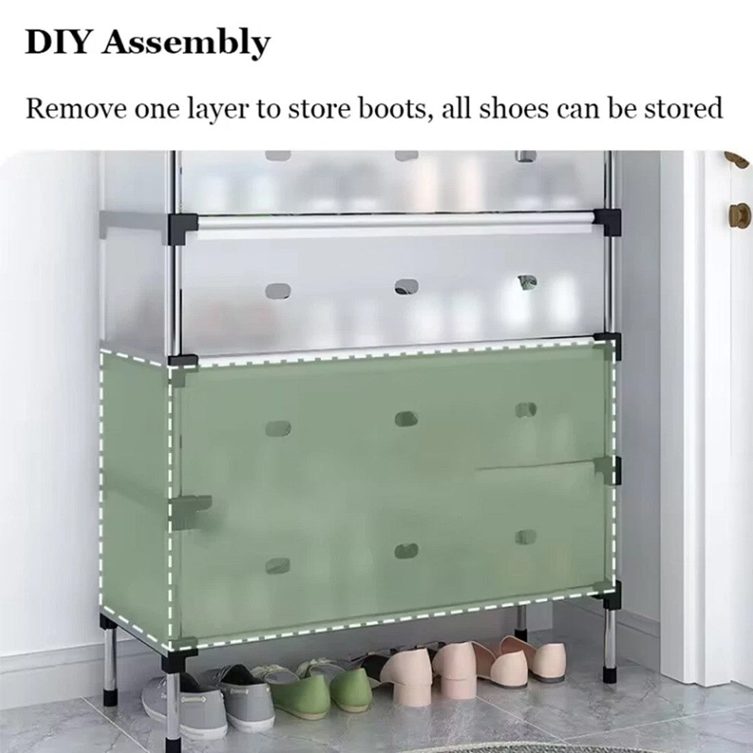7 Tier Cabinet Storage Organiser Shoe Rack Stand Holder W  Dust-proof Cover