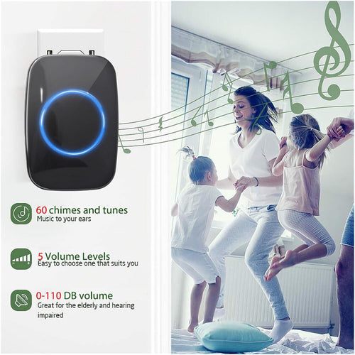 10 0 0ft Wireless Door Bells Waterproof Long Range Battery Home Cordless Doorbell