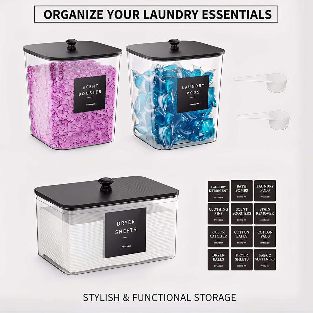 Detergent Powder Storage Box Clear Washing Powder Container