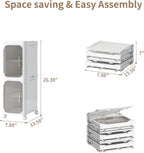 2 Tiers Slim Narrow Storage Cabinet Drawer Bathroom Bedroom