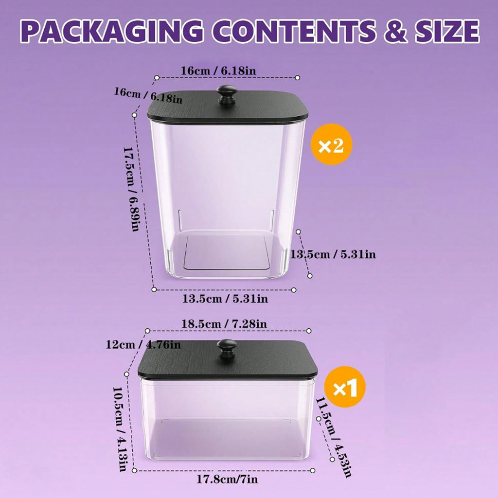 Detergent Powder Storage Box Clear Washing Powder Container