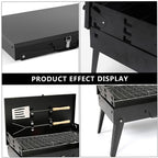 Portable Folding Charcoal BBQ Barbecue Camping Grill Travel Picnic Outdoor UK