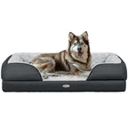 PawHut Calming Dog Bed Pet Mattress W Removable Cover, Anti-Slip Bottom, For Large Dogs, 120L X 80W X 22Hcm - Charcoal Grey