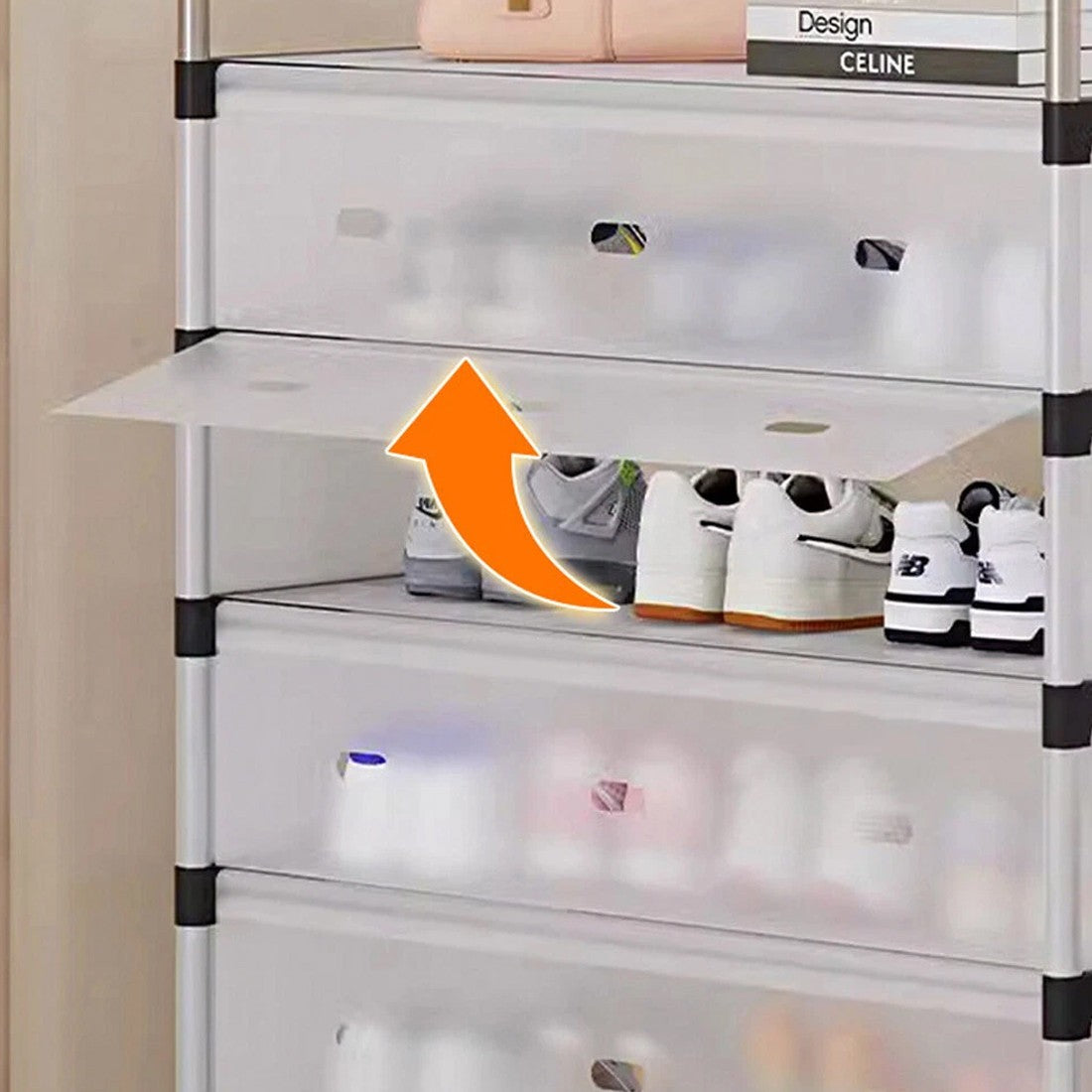 7 Tier Cabinet Storage Organiser Shoe Rack Stand Holder W  Dust-proof Cover