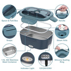 Electric Heated Lunch Box Portable Food Warmer Lunch Bento Box 12V 24V UK Plug