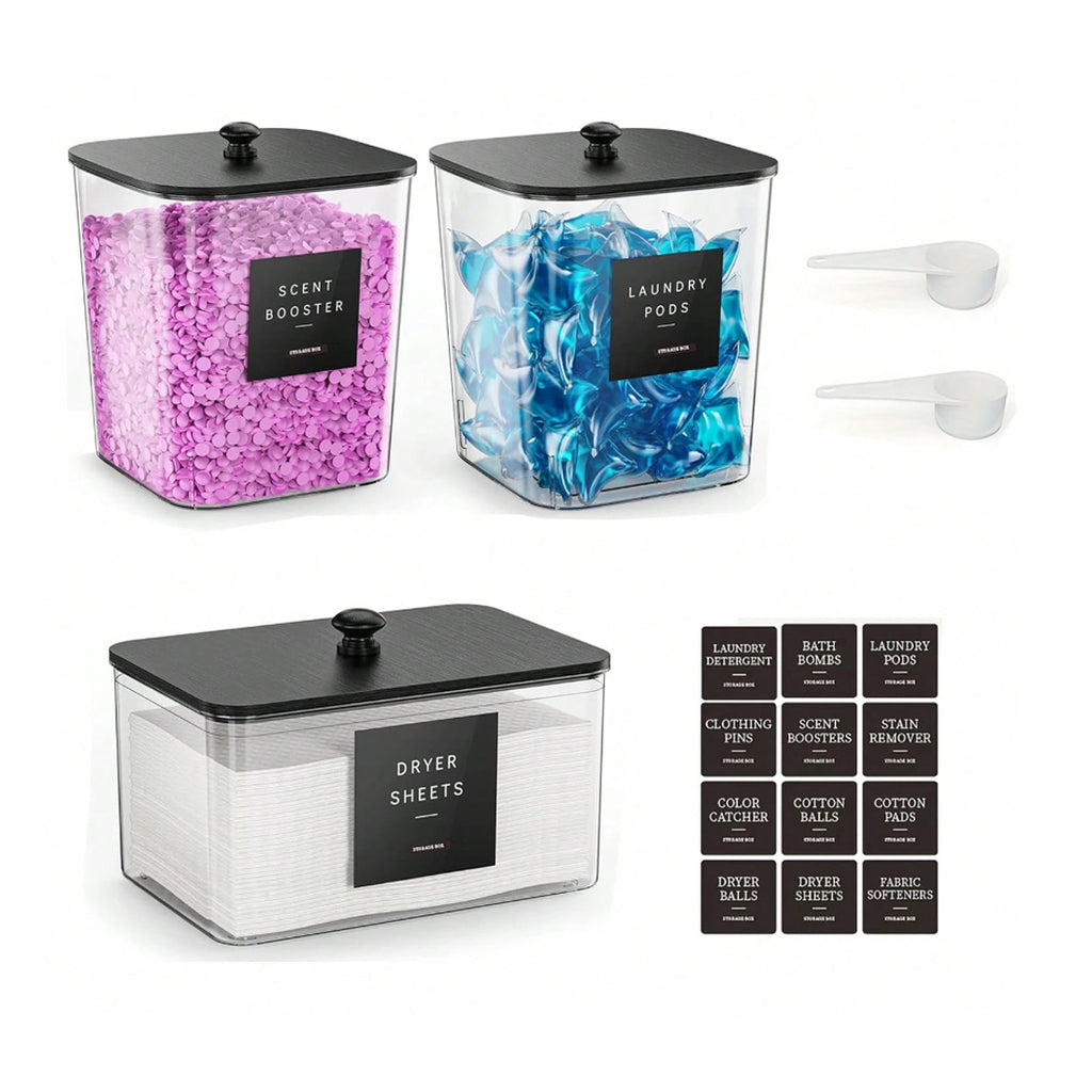 Detergent Powder Storage Box Clear Washing Powder Container