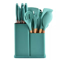 19pcs Set Non-Stick Silicone Kitchen Utensil Spatula Spoon Cooking Cookware Gift