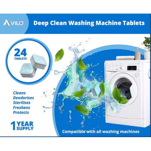 Deep Clean Washing Machine Tablets  set of 24